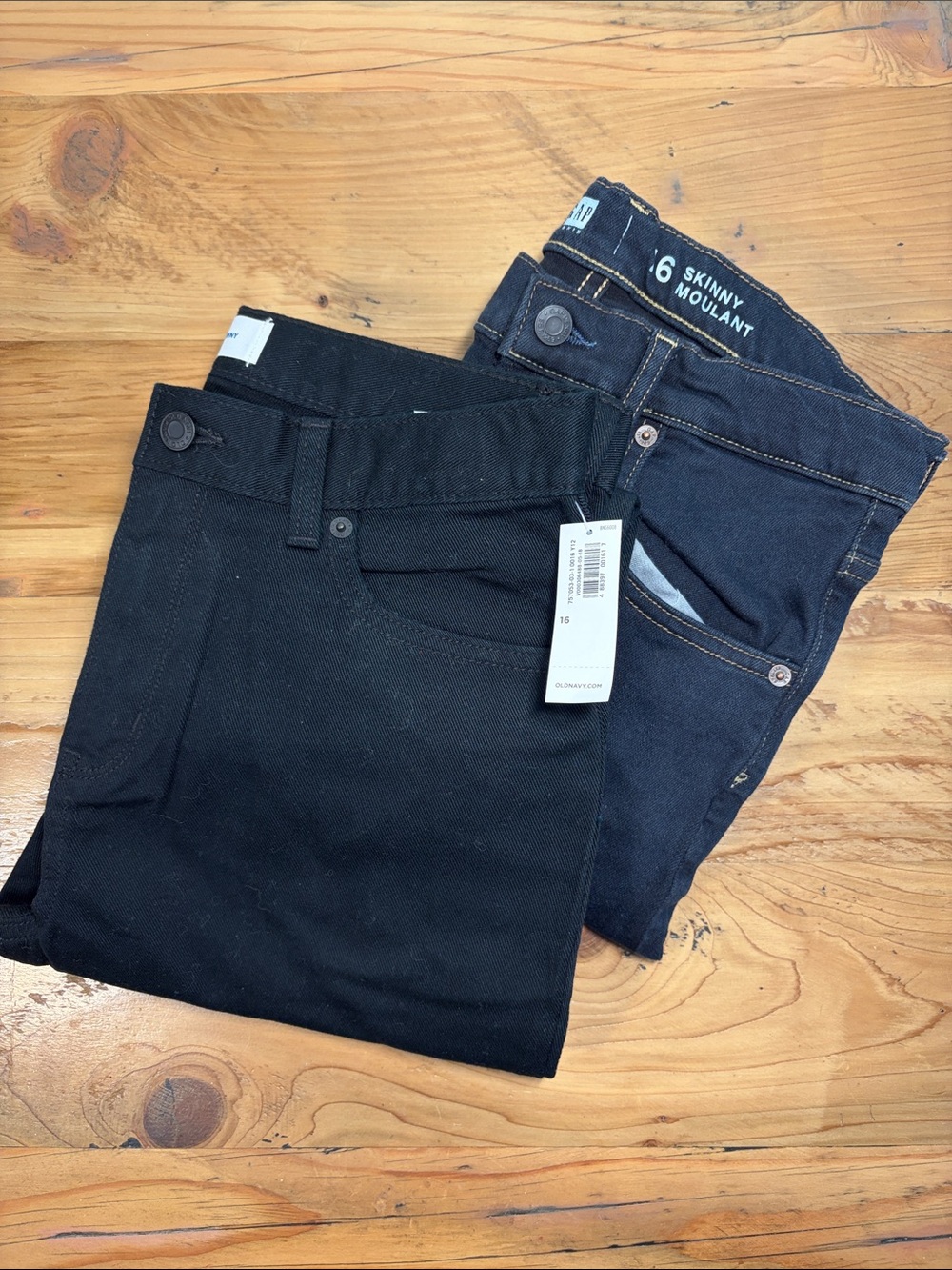Slim Fit Boys Jeans - Black and Dark Blue (2 sold together)